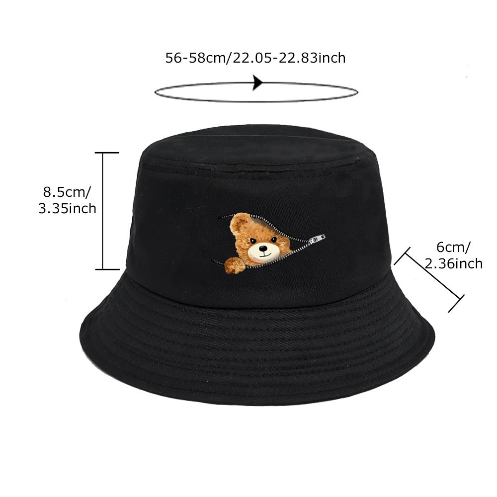 Wholesale New Printed Bear Bucket Hat